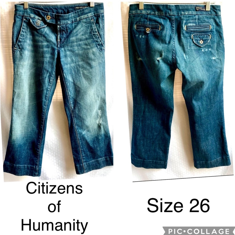 CITIZENS OF HUMANITY LOW RISE CROPPED JEAN SIZE 26